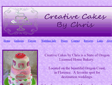 Tablet Screenshot of creativecakesbychris.net